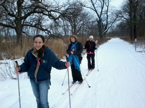 Friendly faces on a cross country skiing outing.